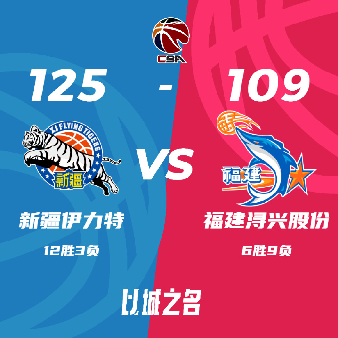 新疆125-109大胜福建 阿不都19+17+10 赵睿25+5 杨33分