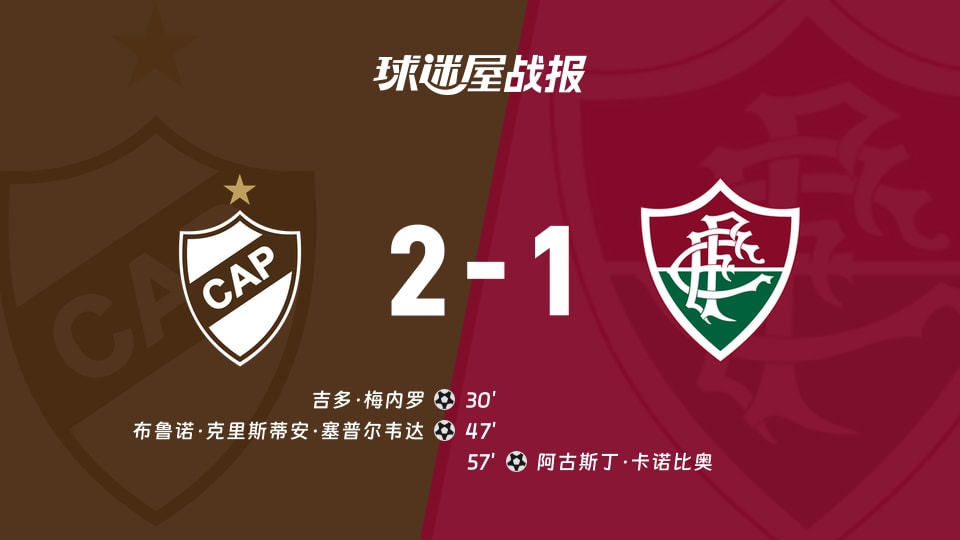 【解放者杯1/4决赛】普拉滕斯vs弗鲁米嫩塞比赛结果：普拉滕斯(2-1)弗鲁米嫩塞比分战报(2026年09月16日)