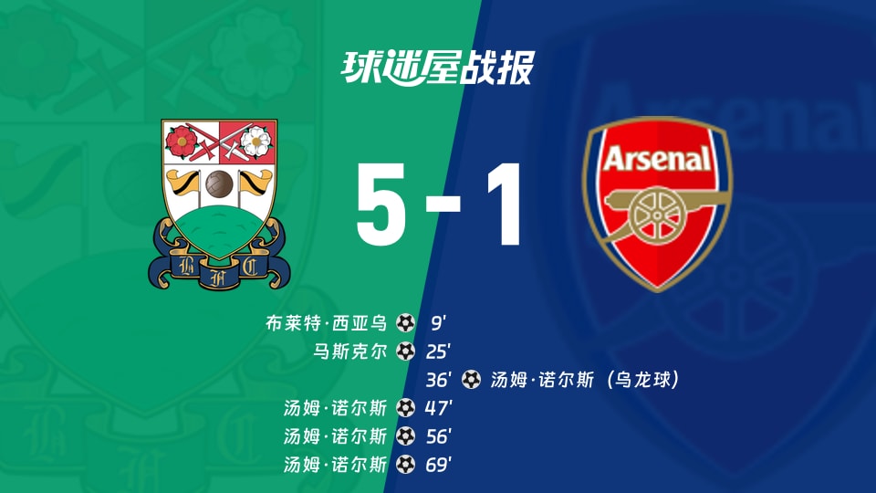 【英锦赛分组赛南】巴尼特vs阿森纳U21比赛结果:巴尼特(5-1)阿森纳U21比分战报(2026年08月19日)