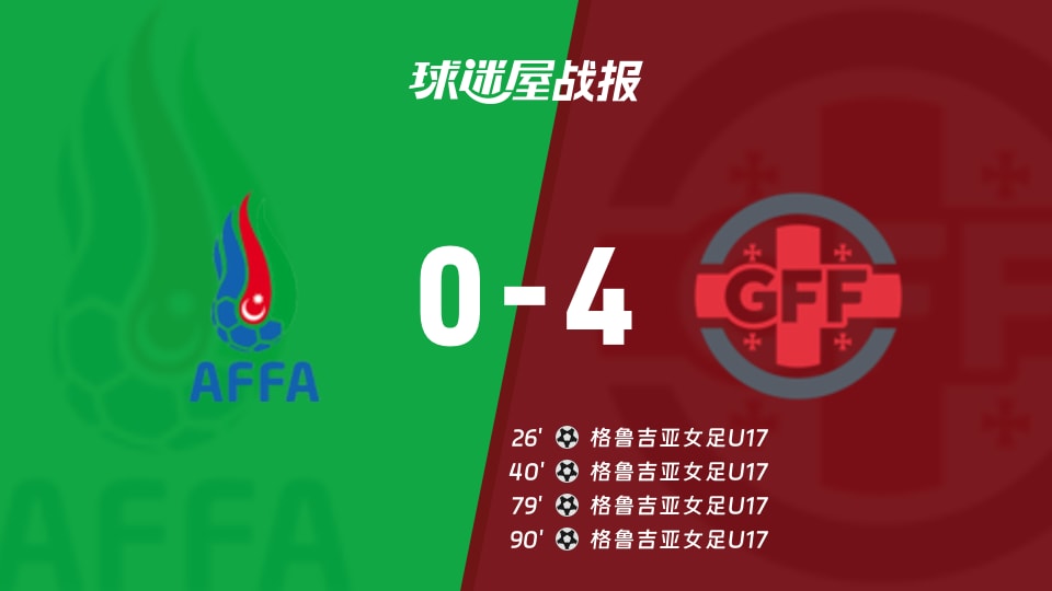 【国际友谊九月】阿塞拜疆女足U17vs格鲁吉亚女足U17比赛结果：阿塞拜疆女足U17(0-4)格鲁吉亚女足U17比分战报(2026年09月09日)