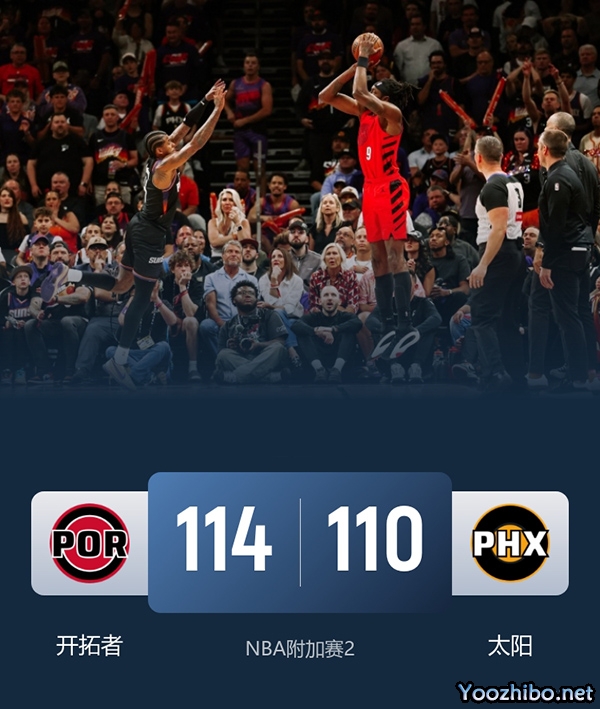 开拓者险胜太阳 阿夫迪亚41+7+12 霍勒迪21分 格林35分 布克22分