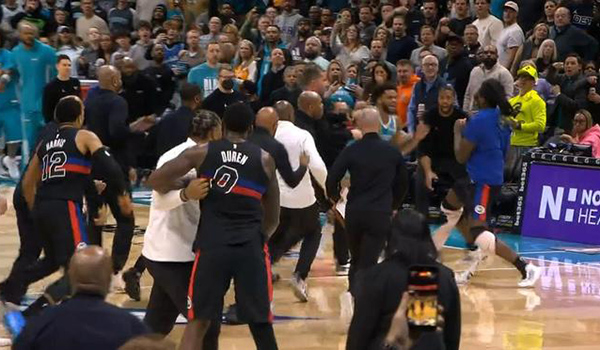 重磅重罚！NBA活塞黄蜂斗殴禁赛4人，损失近200万美元