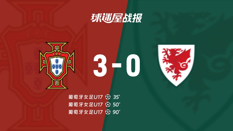 【国际友谊九月】葡萄牙女足U17vs威尔士女足U17比赛结果：葡萄牙女足U17(3-0)威尔士女足U17比分战报(2026年09月14日)