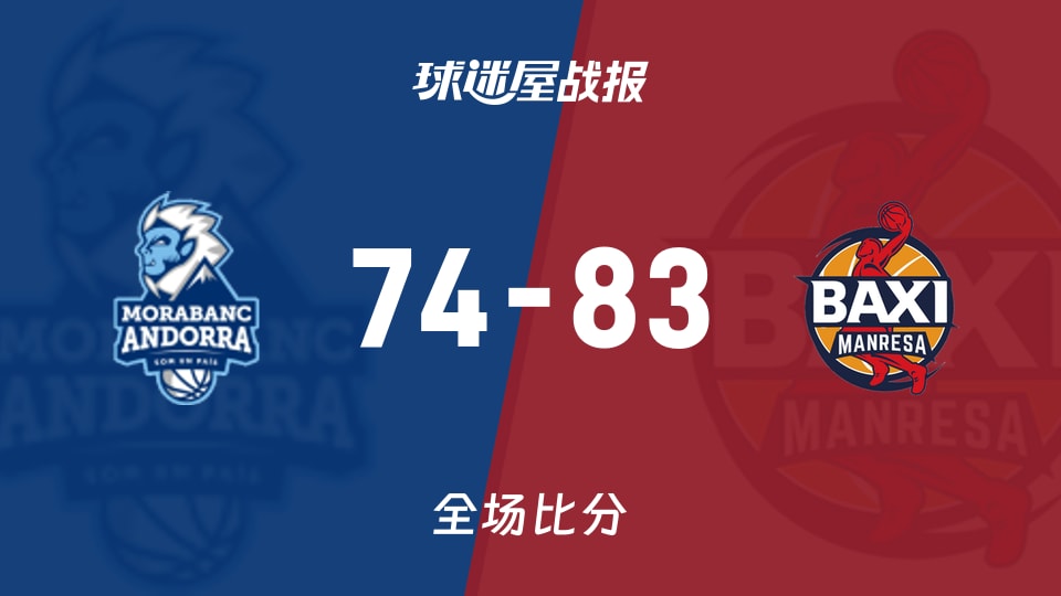 俱乐部友谊赛常规赛：曼雷萨以83-74战胜安道尔BC