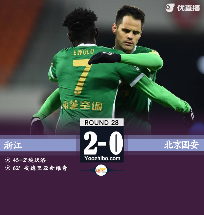 浙江2-0国安