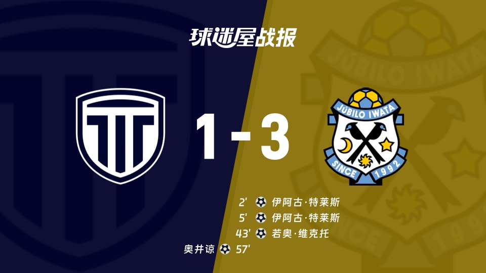 【日职乙联赛第4轮】枥木市FCvs磐田喜悦比赛结果:枥木市FC(1-3)磐田喜悦比分战报(2026年08月29日)