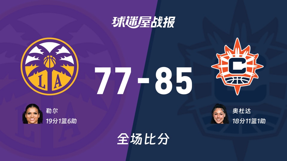 WNBA常规赛:阳光以85-77战胜火花,奥杜达18+11+1