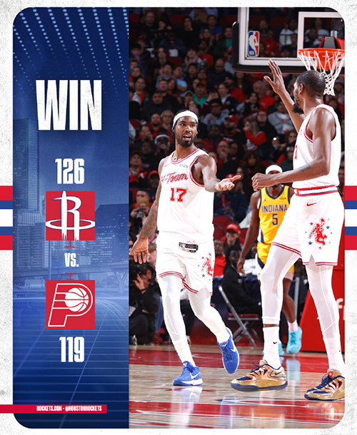 12月30日 NBA常规赛 步行者vs火箭 全场录像及集锦