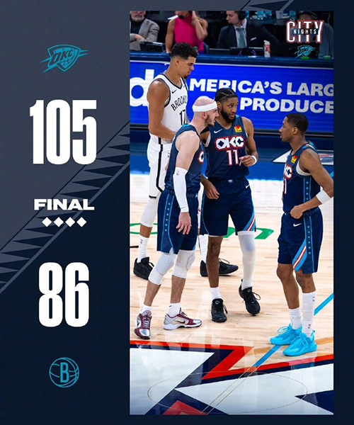 02月21日 NBA常规赛 篮网vs雷霆 全场录像及集锦