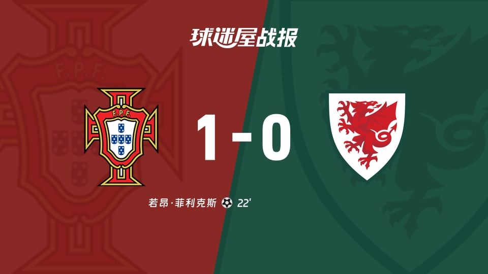 【欧国联A联赛第1轮】葡萄牙vs威尔士比赛结果:葡萄牙(1-0)威尔士比分战报(2026年09月25日)
