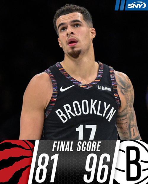12月22日 NBA常规赛 猛龙vs篮网 全场录像及集锦