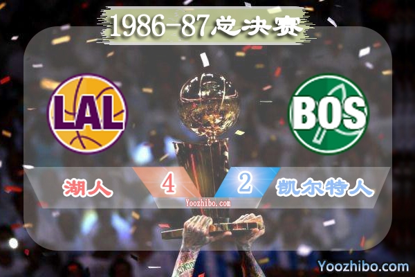 1986-87赛季NBA总决赛最有价值球员(FMVP),约翰逊当选