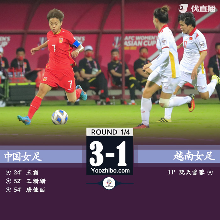 中国女足3-1战胜越南女足