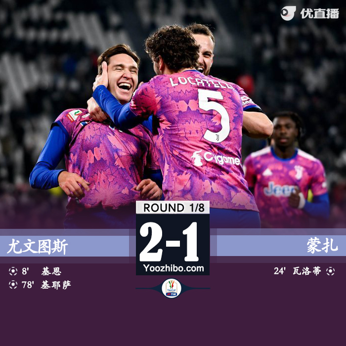 尤文图斯主场2-1战胜蒙扎