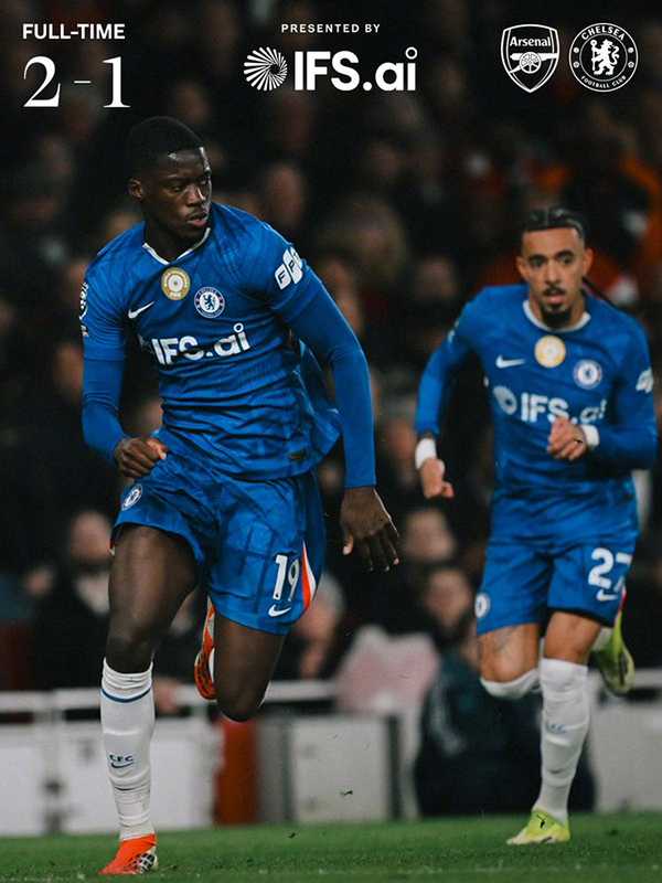 英超-阿森纳主场2-1战胜十人切尔西 双方3粒进球均来自角球