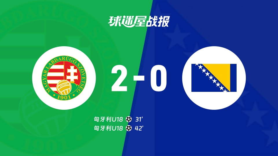 【国际友谊九月】匈牙利U18vs波黑U18比赛结果：匈牙利U18(2-0)波黑U18比分战报(2026年09月09日)