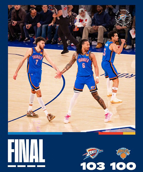 03月05日 NBA常规赛 雷霆vs尼克斯 全场录像及集锦