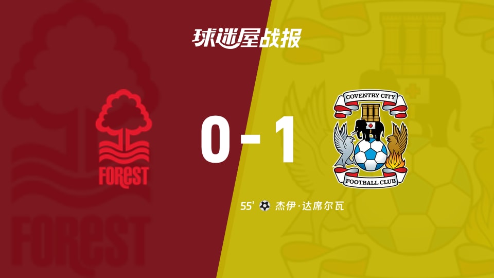 【英超联赛第5轮】诺丁汉森林vs考文垂比赛结果:诺丁汉森林(0-1)考文垂比分战报(2026年09月20日)