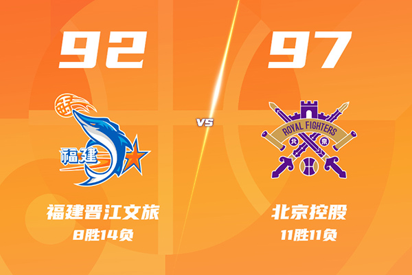 北控97-92福建取CBA4连胜，佩里34+15，廖三宁19+8