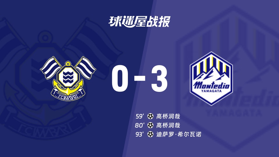 【日职乙联赛第4轮】FC今治vs山形山神比赛结果：FC今治(0-3)山形山神比分战报(2026年08月29日)